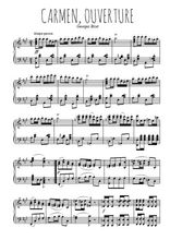 Téléchargez l'arrangement pour piano de la partition de bizet-carmen-ouverture en PDF